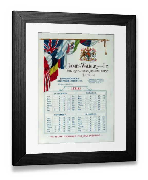 Framed Print : Two calendars - WWI era Framed Print : Two calendars - WWI era