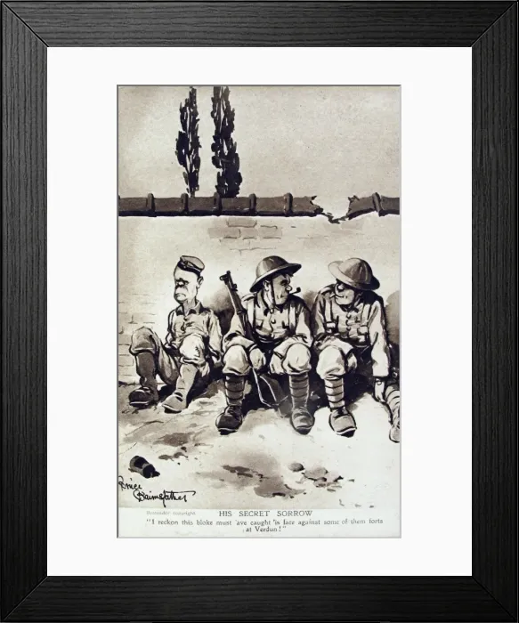 Framed Print : 6 Bruce Bairnsfather postcards Framed Print : 6 Bruce Bairnsfather postcards
