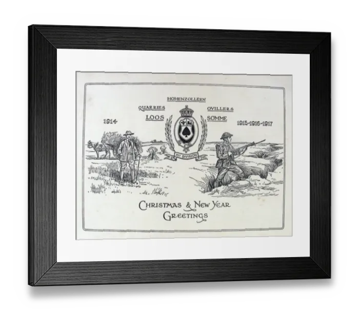 Framed Print : Christmas and New Year Greetings card from XII Division Framed Print : Christmas and New Year Greetings card from XII Division