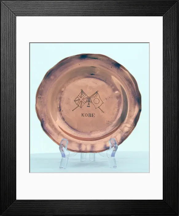 Framed Print : Souvenir dish with flags of Great Britain and Japan Framed Print : Souvenir dish with flags of Great Britain and Japan
