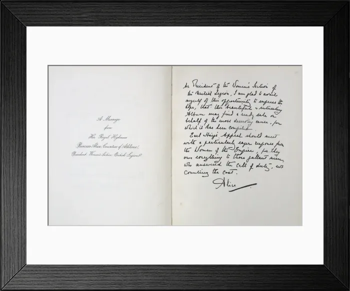 Framed Print : British Legion Album - for Field Marshal Earl Haigs Appeal Framed Print : British Legion Album - for Field Marshal Earl Haigs Appeal
