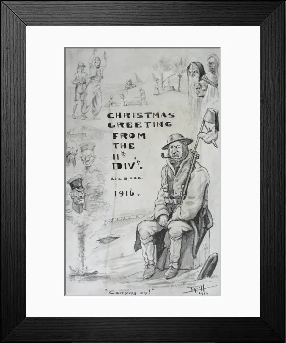 Framed Print : Christmas Card from the British Upper Silesian Artillery Framed Print : Christmas Card from the British Upper Silesian Artillery