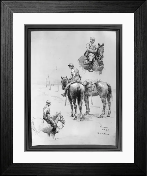 Framed Print : A study of French Cavalry at Mirimont Framed Print : A study of French Cavalry at Mirimont