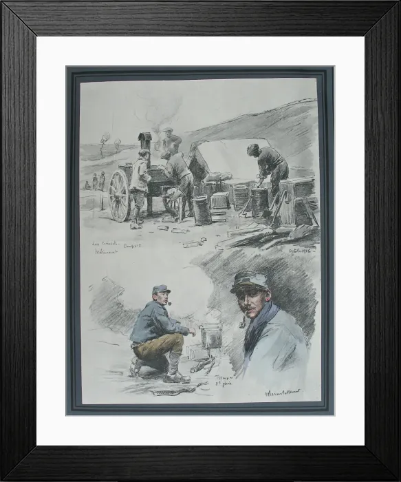 Framed Print : French army field kitchen at Camp No 5, M鲩ecourt Framed Print : French army field kitchen at Camp No 5, M鲩ecourt