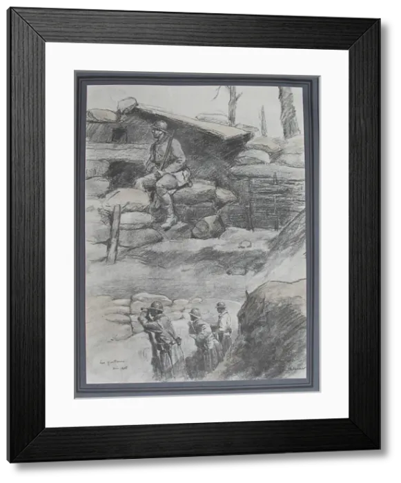 Framed Print : Les guetteries (look-outs) in the trenches Framed Print : Les guetteries (look-outs) in the trenches