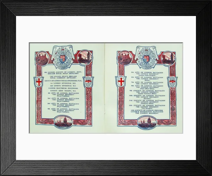 Framed Print : Official programme - Triumphal March of the London Troops Framed Print : Official programme - Triumphal March of the London Troops