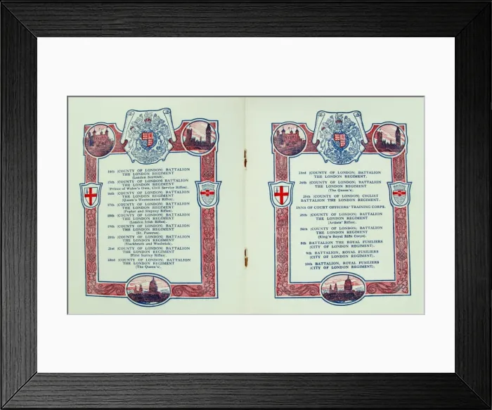 Framed Print : Official programme - Triumphal March of the London Troops Framed Print : Official programme - Triumphal March of the London Troops