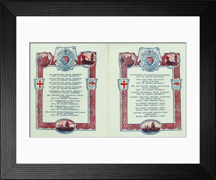 Framed Print : Official programme - Triumphal March of the London Troops Framed Print : Official programme - Triumphal March of the London Troops