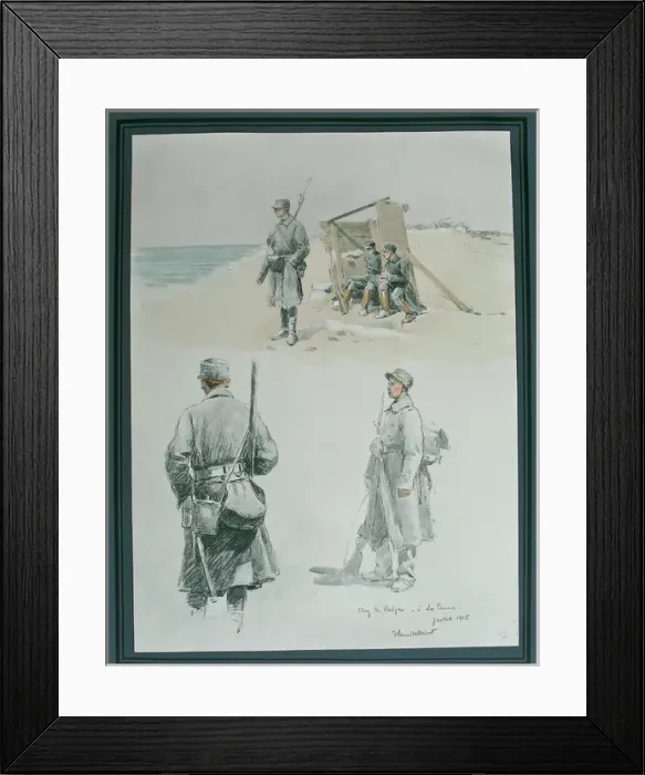 Framed Print : With the Belgians at La Panne Framed Print : With the Belgians at La Panne