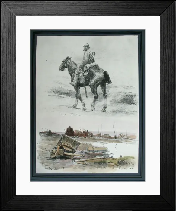 Framed Print : A French trumpeter of the 46th Artillery at Souchez Framed Print : A French trumpeter of the 46th Artillery at Souchez