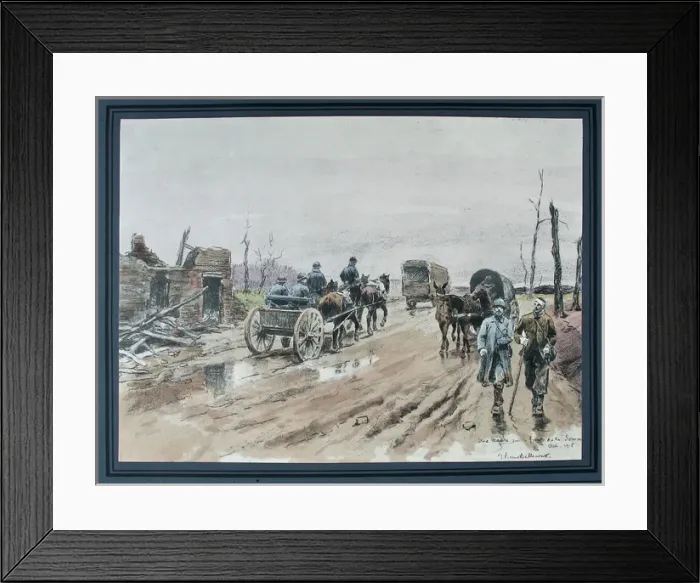 Framed Print : A road on the Somme Front