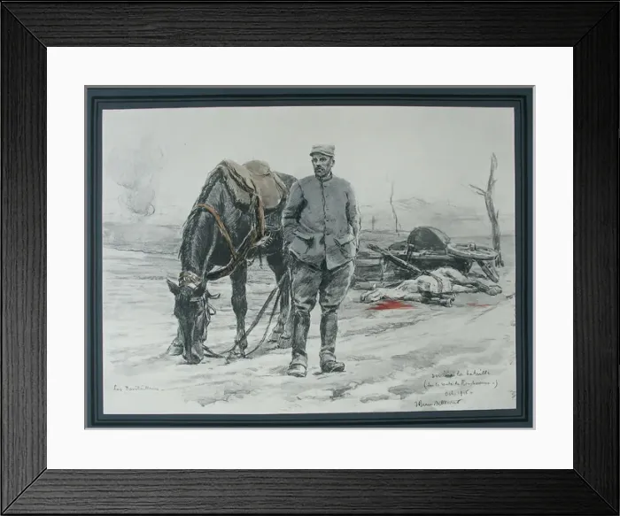 Framed Print : Food / ammunition carrier behind lines - WWI Framed Print : Food / ammunition carrier behind lines - WWI