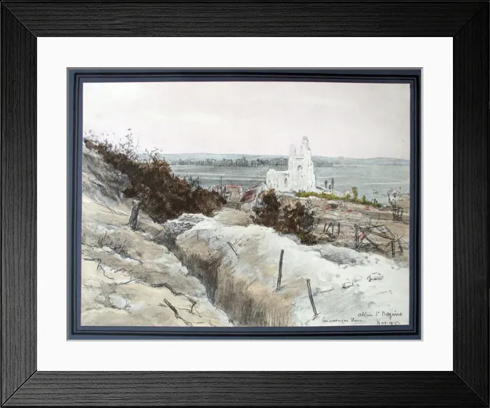 Framed Print : White buildings at Ablain St Nazaire Framed Print : White buildings at Ablain St Nazaire