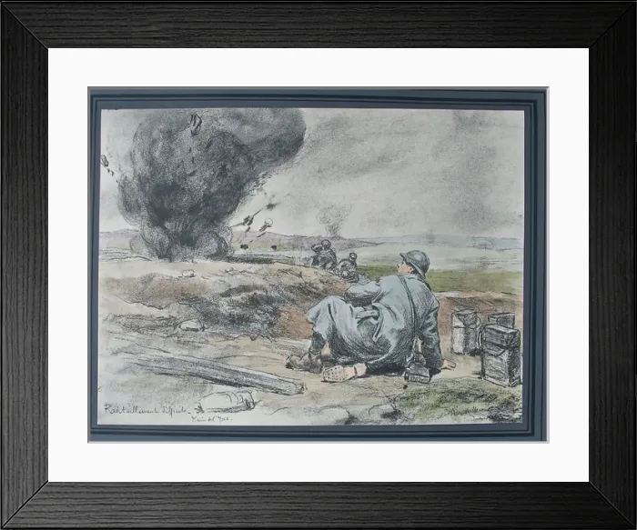 Framed Print : Difficult provisioning condition on the Yser Plain Framed Print : Difficult provisioning condition on the Yser Plain