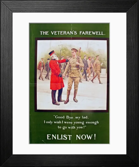 Framed Print : THE VETERANs FAREWELL GOOD BYE, MY LAD Framed Print : THE VETERANs FAREWELL GOOD BYE, MY LAD
