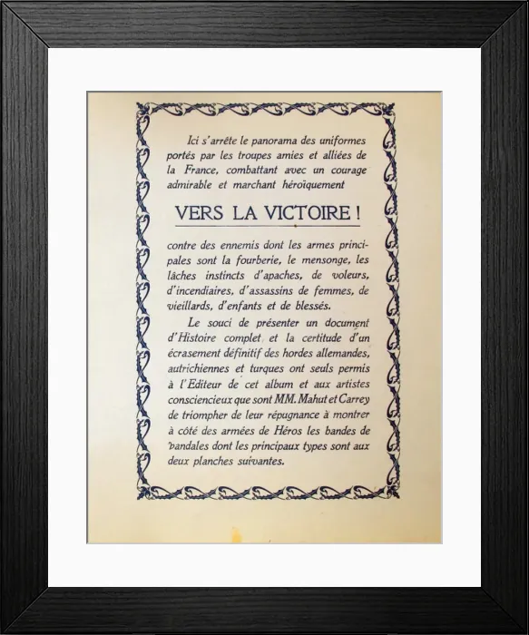 Framed Print : Vers La Victoire ! Arm饳Amies et Ennemies Framed Print : Vers La Victoire ! Arm饳Amies et Ennemies