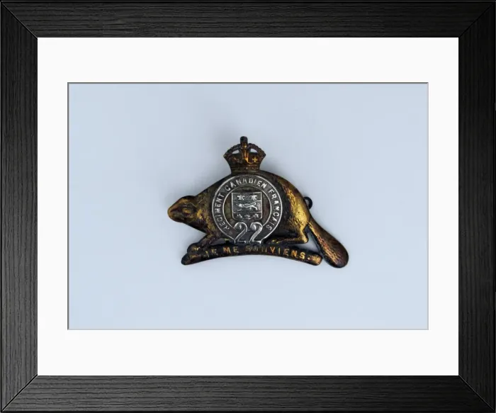 Framed Print : Badge of the 22nd Battalion (Canadien Fran硩s) Framed Print : Badge of the 22nd Battalion (Canadien Fran硩s)