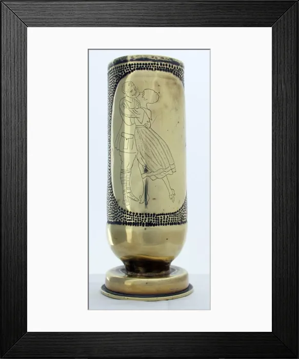 Framed Print : 18 pounder shell case made into a vase Framed Print : 18 pounder shell case made into a vase