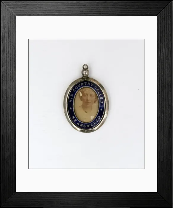 Framed Print : Silver / enamel locket His Country Called, He Answered Framed Print : Silver / enamel locket His Country Called, He Answered