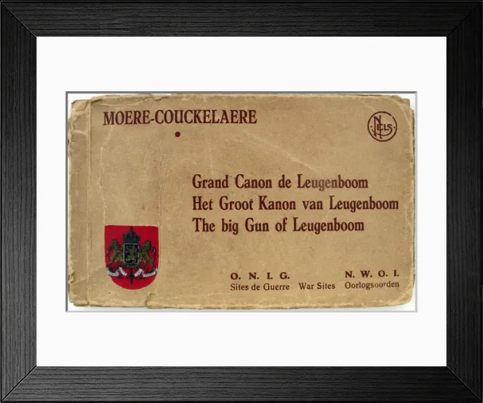 Framed Print : Postcards of War Sites - the Big Gun of Leugenbook Framed Print : Postcards of War Sites - the Big Gun of Leugenbook