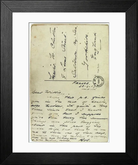 Framed Print : Silk postcard showing Military Foot Police emblem Framed Print : Silk postcard showing Military Foot Police emblem