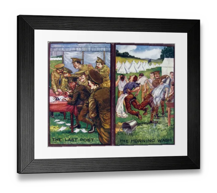 Framed Print : Two postcards by R Cattey - WWI era Framed Print : Two postcards by R Cattey - WWI era