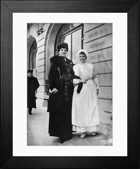 Framed Print : Queen Amelie of Portugal in Paris, WW1 Framed Print : Queen Amelie of Portugal in Paris, WW1