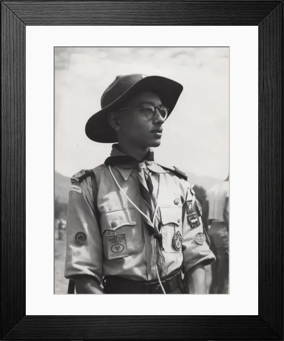 Framed Print : Burmese scout at a camp Framed Print : Burmese scout at a camp