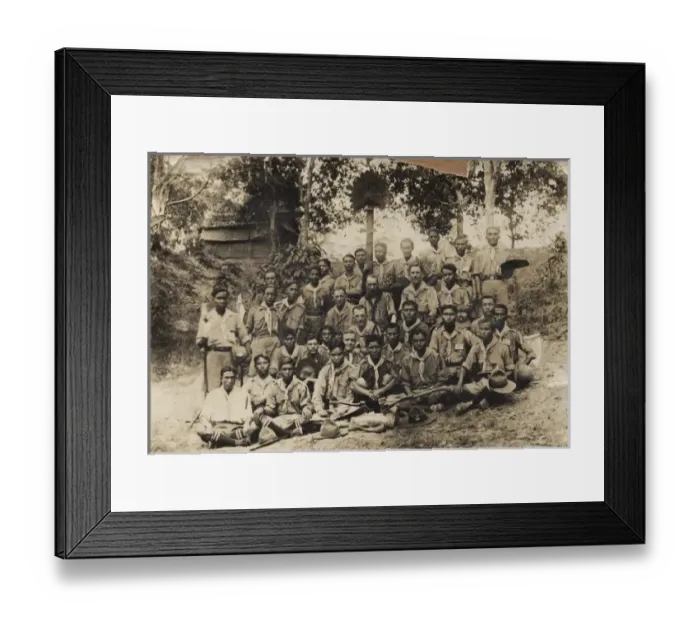 Framed Print : Burmese scouts at a training camp Framed Print : Burmese scouts at a training camp