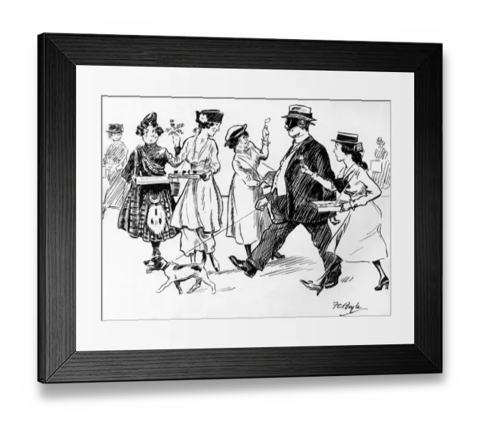 Framed Print : Armed against fate and flags by F C Boyle Framed Print : Armed against fate and flags by F C Boyle