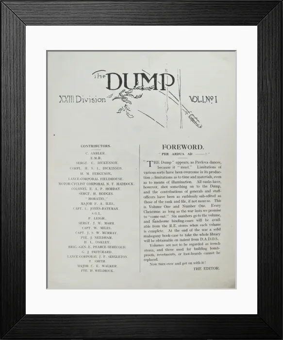 Framed Print : The Dump - XXIII Division magazine Framed Print : The Dump - XXIII Division magazine