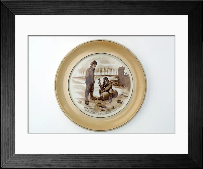 Framed Print : Plate - Give it a good ard un Bert. - Bairnsfatherwar Framed Print : Plate - Give it a good ard un Bert. - Bairnsfatherwar