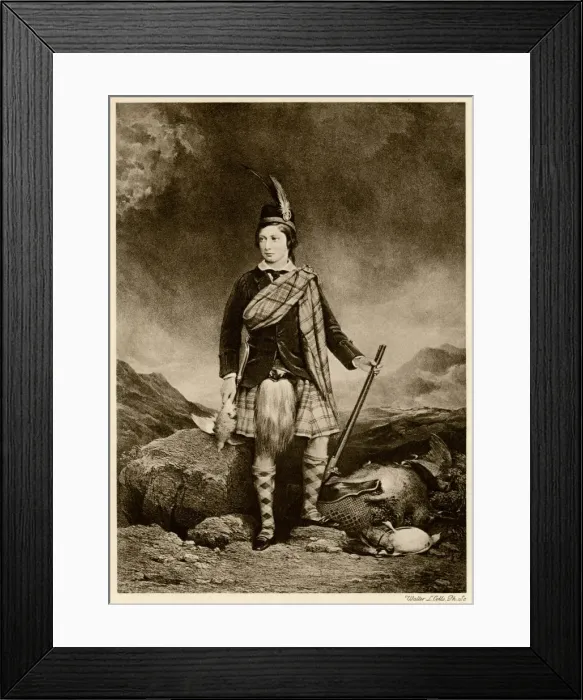 Framed Print : Edward VII in Highland clothing Framed Print : Edward VII in Highland clothing