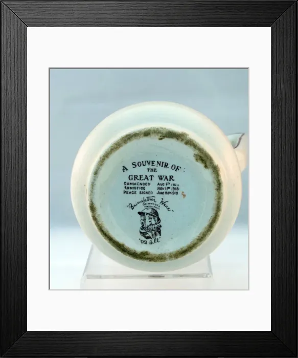 Framed Print : Milk jug with ornate border - Bairnsfatherware Framed Print : Milk jug with ornate border - Bairnsfatherware