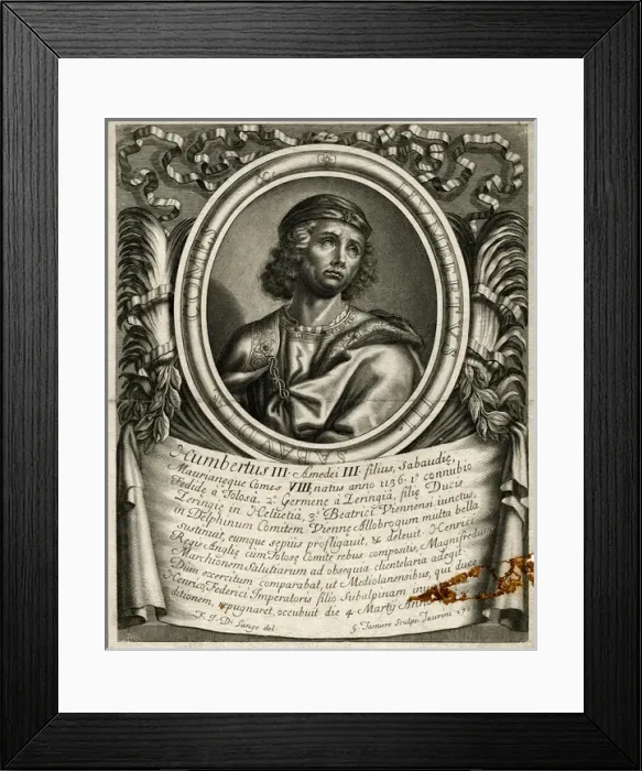 Framed Print : Umberto III The Blessed, Count of Savoy Framed Print : Umberto III The Blessed, Count of Savoy