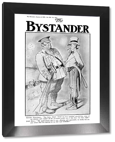 Front cover of The Bystander, 1915: US war profiteering