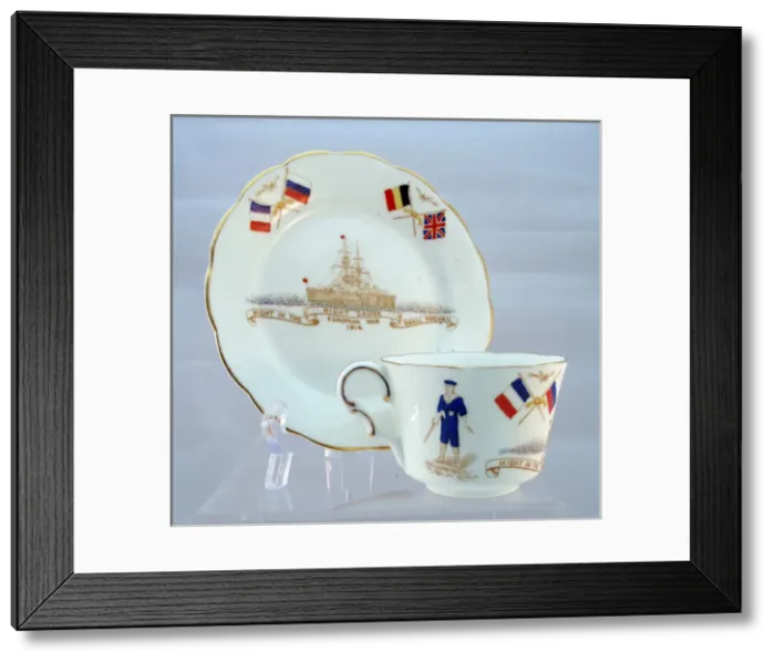 Framed Print : Grosvenor China cup and saucer - WWI era Framed Print : Grosvenor China cup and saucer - WWI era