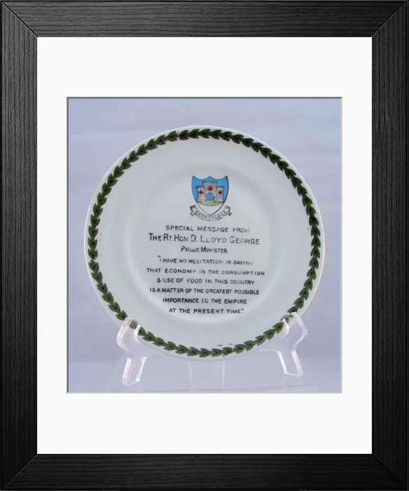 Framed Print : Alfred Meakin china plate - Lloyd George quotation Framed Print : Alfred Meakin china plate - Lloyd George quotation