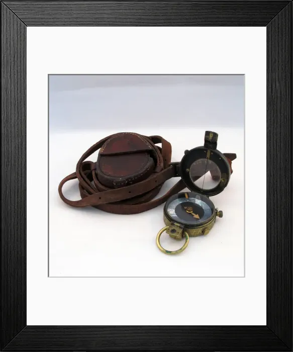 Framed Print : Verners Patent compass with broad arrow, dated 1916 Framed Print : Verners Patent compass with broad arrow, dated 1916