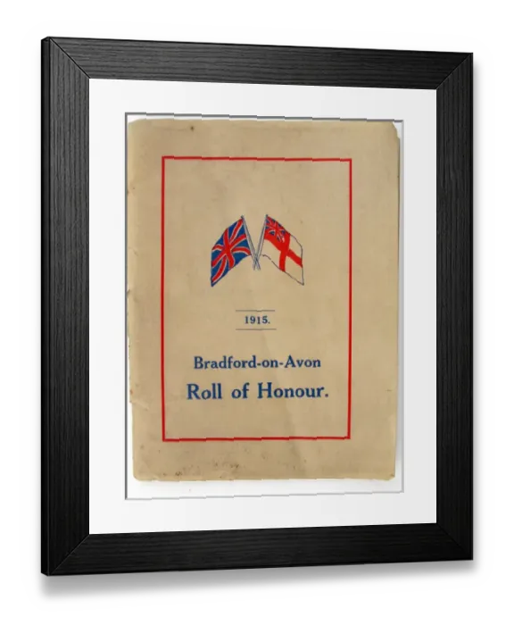 Framed Print : Roll of Honour, Bradford-on-Avon, 1915 Framed Print : Roll of Honour, Bradford-on-Avon, 1915
