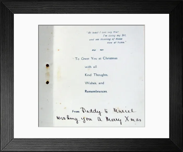 Framed Print : Royal Garrison Artillery Christmas card Framed Print : Royal Garrison Artillery Christmas card