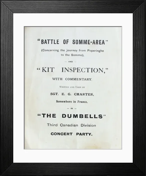 Framed Print : The Dumbells - 3rd Canadian Division Concert Party Framed Print : The Dumbells - 3rd Canadian Division Concert Party