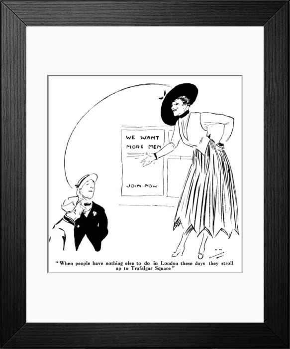 Framed Print : Women recruiters, WW1 Framed Print : Women recruiters, WW1