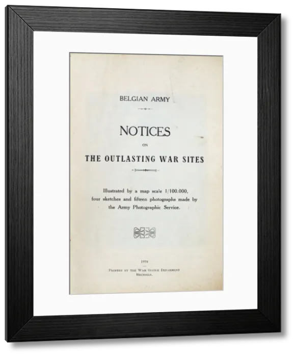 Framed Print : War Sites of the 1914-1918 Campaign Framed Print : War Sites of the 1914-1918 Campaign