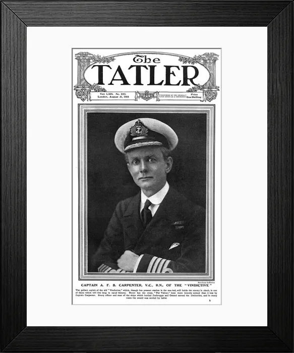Framed Print : Tatler cover - Captain A. F. B. Carpenter, V. C Framed Print : Tatler cover - Captain A. F. B. Carpenter, V. C