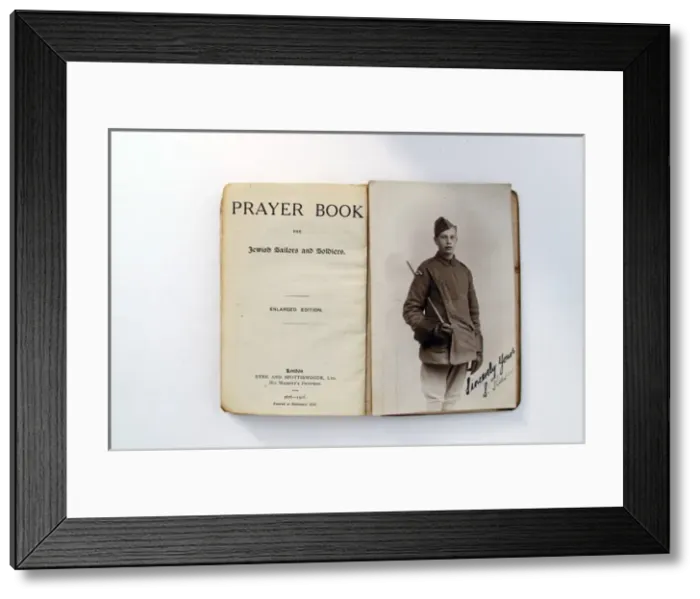 Framed Print : Prayer Book for Jewish Sailors and Soldiers - WWI Framed Print : Prayer Book for Jewish Sailors and Soldiers - WWI