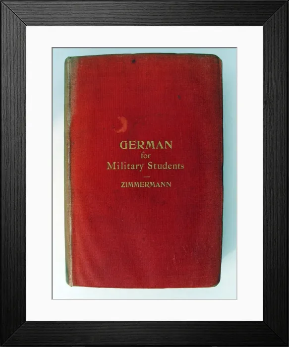 Framed Print : German for Military Students - WWI era Framed Print : German for Military Students - WWI era