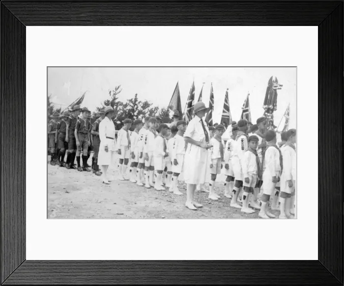 Framed Print : Cubs and scouts on church parade, Bermuda Framed Print : Cubs and scouts on church parade, Bermuda