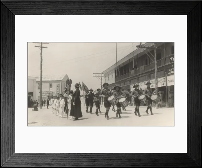 Framed Print : Scouts and cubs on church parade, Bermuda Framed Print : Scouts and cubs on church parade, Bermuda