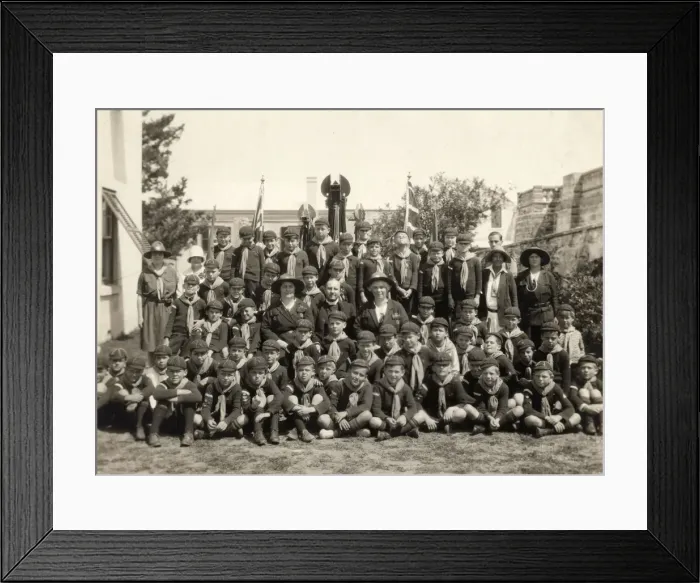 Framed Print : Group photo, three wolf cub packs, Bermuda Framed Print : Group photo, three wolf cub packs, Bermuda